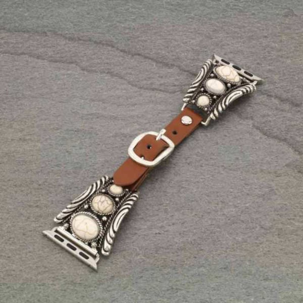 Large Western Style Apple Watch Leather Bands